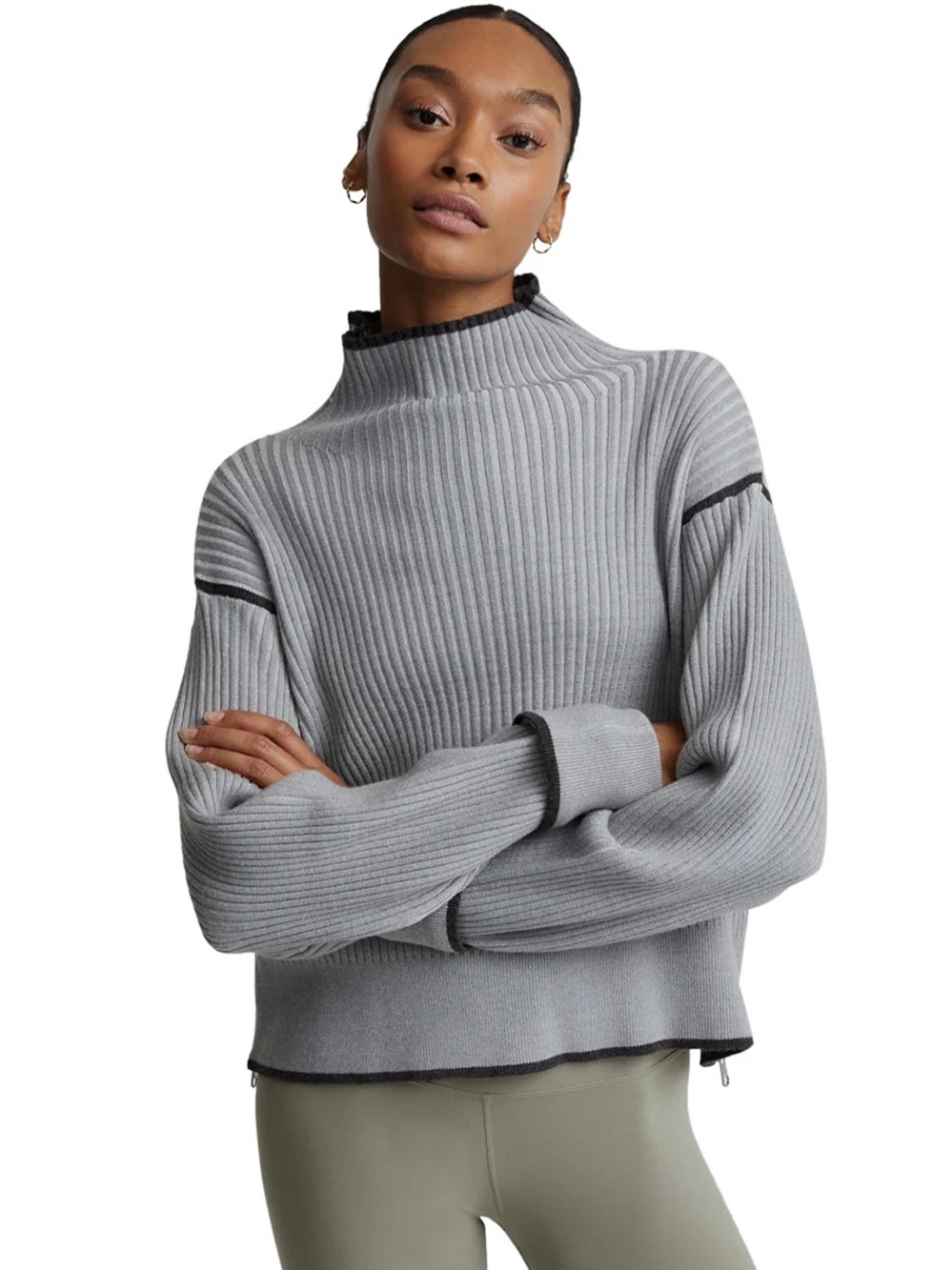 Varley Hagen Ribbed Mockneck Sweater XXS
